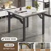 Mesa Plegable Rectangular Mesa de Comedor Portátil Simple para Hogar Escritorio de Alquiler Escritorio para Computadora Mesa Larga Escritorio
