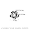 Plata de Ley S925 Mantra de Seis Caracteres Corazón Hueco Base de Flor Plata Tailandesa Tapa de Flor Pequeña Base de Cuentas Almohadilla Accesorios para Hacer Pulseras DIY