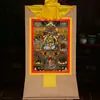 Estatua de Bronce del Dios de la Riqueza de Cinco Clanes del Pueblo de Xizang, Pintura Colgante Thangka, Moderna Chapada en Oro y Dorada, para Decoración de Sala de Estar y Entrada del Hogar