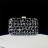 Nueva Bolsa Brillante de Comercio Exterior Transfronterizo Bolso de Mano Incrustado con Diamantes Bolso de Noche Bolso para Banquetes de Boda Bolso Cuadrado Pequeño Bolso para Mujer
