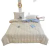 Colcha de Inverno de Gaze Dupla Nível A, tipo Nuvem, Colcha Antibacteriana para Cama de Casal, Colcha de Primavera/Outono, Colcha de Dormitório Estudantil com Núcleo de Algodão, Colcha de Presente