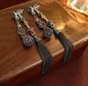 Pendientes Triangulares Plisados de Perlas de Diamante con Tachuelas Plateadas, Pendientes Vintage de Alta Gama, Pendientes Exquisitos y Versátiles para Mujer