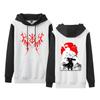 Cross-border Anime Sword Style Legendary Berserk Print Com capuz Contraste Cor Casal Moletom Com Capuz Casual Solto Moletom Com Capuz