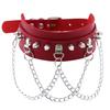 Pp Desejo Puro Borboleta Vermelha Nicho Gótico Colar Ins Studded Aço Inoxidável Bondage Gargantilha Gola