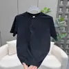 Camiseta Masculina Casual Versátil de Manga Curta com Letras em Relevo Ins Tendência Americana Novo Design de Verão High-End