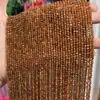 Contas facetadas de Granada laranja natural 2~4mm Contas facetadas de minério bruto de Moçambique pulseira colar diy