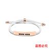 Pulsera de Cuerda Trenzada Multicolor Transfronteriza, Hay que Trabajar Duro, Regalo Conmemorativo para Amigos y Colegas, Pulsera de Acero Inoxidable Grabada