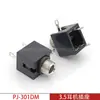 Soquete de fone de ouvido 3,5 PJ-301DM Soquete de áudio e vídeo 3,5 MM Soquete de canal duplo vertical de 3 pinos com rosca