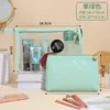 Bolsa de Maquiagem Transparente de PVC Estilo Ins Portátil de Viagem À Prova D'água Necessaire Bolsa de Armazenamento de Produtos de Skincare Cosméticos