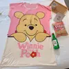 Pijama de Seda de Leche Pijama de Manga Corta Camisón de Mujer Verano Holgado Tallas Grandes Dibujos Animados Lindos Ropa para el Hogar