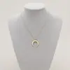 Joyería transfronteriza europea y americana, accesorios de temperamento punk de calle de moda, collar con colgante de media luna de cuentas de cobre simples para mujer, combina con todo