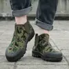 Sapatos de trabalho de cano alto, resistentes a odores, resistentes ao desgaste, em tecido elástico até o meio da panturrilha para homens, sapatos de segurança com construção antiderrapante de sola de borracha, modelo popular