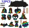 Venta Directa de Fábrica Papel Rasca Halloween Marcador de Libros Hecho a Mano Arte Pintura Rasca Tarjeta Rasca Infantil Pintura al Agua Pegajosa Venta al por Mayor