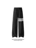 Colección Otoño 2026: Pantalón de Chándal Blanco con Patrón de Escamas de Dragón, Tres Rayas TB, Tallas M-5XL, HK261067-Especial P30