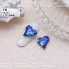 12 x 13 arte de uñas de corazón torcido de cristal joyería de diamante puntiagudo de corazón torcido hielo a través de explosiones amor Super Flash taladro de uñas al por mayor