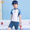361 Roupa de Banho Infantil Meninos Meio e Grande Porte Adolescentes Dividida 2025 Nova Roupa de Banho para Meninos do Ensino Fundamental