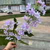 Comércio Exterior Novo Hortênsia Simulação Gerânio Hortênsia Hortênsia Selvagem Branco Casamento Guia de Estrada Decoração Suave Flor Artificial Atacado