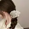 Scrunchies florais coreanos e japoneses, elásticos de cabelo frescos estilo floresta para rabo de cavalo, acessórios de cabelo scrunchie, elásticos de cabelo