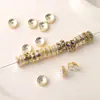 Cuentas separadoras vintage de plata de Xizang en dos tonos para accesorios hechos a mano para manualidades, pulseras y collares de cuentas, cuentas separadoras en forma de rueda, accesorios incrustados, cuentas separadoras de aleación