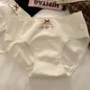 Braguitas de algodón puro con estampado navideño "Conejo de fresa roja" 10A, antibacterianas, de algodón puro, para mujer, de largo extendido.