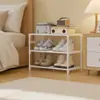 Sapateira simples para dormitório, prateleira de armazenamento sob a cama economizadora de espaço para uso doméstico, pequeno armário de sapatos sob a mesa do dormitório, sapateira para vãos