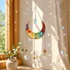 Ins Amazon Nuevo Piedra Triturada Natural Atrapasol Luna Prisma de Cristal Carrillón Colgante Decoración de Ventana