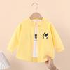 Chaquetas de Primavera y Otoño con Cuello Alto para Niños y Niñas, Ropa de Aire Acondicionado para Niños, Cárdigans, Prendas Exteriores de Manga Larga para Bebés, Tops Casuales para Bebés, Algodón Puro