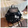 Estilo dulce y fresco, textura suave de blanco lechoso brumoso, mochila de gato de dibujos animados, fufu lechoso, de aspecto de hada, para viajes y compras, dulce mochila de doble hombro