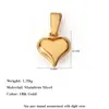Colgante de trébol de cuatro hojas en forma de corazón de acero inoxidable con chapado en oro de 18 quilates, de alta gama, que conserva el color, superventas transfronterizo