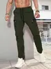 Pantalones Cargo para Hombre Versátiles de Tendencia Nueva Primavera y Otoño Transfronterizos Sueltos Rectos Multibolsillos Casuales Largos