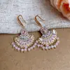 Pendientes de Borla de Cristal de Resina Incrustados de Diamantes con Forma de Rombo Lujo Accesible Ganchos de Oreja de Gama Alta Moda Personalizable Pendientes Versátiles para Mujer