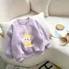 Nueva Sudadera de Forro Polar para Niños Estilo Otoño/Invierno Top para Niños y Niñas Engrosada Cálida Invierno Estampado de Dibujos Animados Ropa Exterior Manga Larga