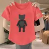Camiseta Marca Americana Tendência Feminina Manga Curta Verão Nova Solta Toque de Luxo ins Tamanho Plus Size Oversize Mom Top