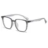 Novos Óculos Tr90 com Armação Preta, Anti Luz Azul, Armação Grande, Emagrecimento Facial, Armação Lisa, Óculos Sem Grau para Homens, Estilo Retrô, Adequado para Lentes de Grau