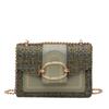 Bolsa de Verão Feminina Versátil 2024 Nova Moda Estilo Coreano Casual Elegante Costura de Algodão e Linho Bolsa de Ombro com Corrente Transversal