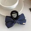 Pinza de Lazo de Mezclilla de Moda Coreana 2025 Nueva Pinza para el Cabello de Alta Gama Pinza Grande de Tiburón Tocado en la Parte Posterior de la Cabeza