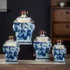 Garrafa de Vinho Cerâmica Azul e Branca de Jingdezhen Ying Mengxianchen 1kg 2kg 1.5kg 2.5kg Jarra de Vinho Retro de Luxo Leve Garrafa Vazia para Infusão de Vinho