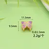 Venta Directa de Fábrica de Accesorios para Pulseras de Mariposa Esmaltadas Chapadas en Oro que Conservan el Color, Espaciadores de Cuentas para DIY y Accesorios al por Mayor