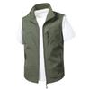 {Adecuado para el extranjero} Chaleco Casual para Hombre con Cuello Vertical, Multibolsillos, Estilo Utilitario, para Fotografía al Aire Libre, Pesca, Primavera, Verano y Otoño