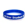 Pulseira de Aluno Estrela Recompensa Alunos Excepcionais Festa Temática Estrela Pulseira de Silicone de Aluno Estrela