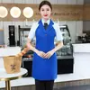 Nova Rede Café Restaurante Ocidental Equipe de Caixa Uniforme de Trabalho Salão de Beleza Cabeleireiro Salão de Unhas Colete Feminino Avental