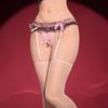 Meia-calça com Suspensório Roxo Pérola Uva Little Matchmaker Peça Única Renda Abertura Inferior Meia-calça com Suspensório Acima do Joelho Meias Invisíveis
