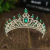 Coroa Barroca Grande de Alta Resistência no Atacado, Adorno de Cabeça para Noivas, Coroa Luxuosa com Strass, Acessórios de Estilismo para Estúdios de Casamento