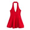 Ropa de Mujer Transfronteriza al Por Mayor Estilo Europeo y Americano Tops de Color Sólido Verano 2025 Nuevo Estilo Halterneck Sin Espalda Tops Sexy para Mujeres