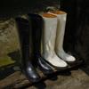 Botas de Mujer 2025 Nuevas de Piel Completa con Paneles, Tacón Medio Grueso y Cierre Trasero, Aptas para Personas Gordas y Delgadas