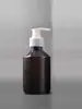 Plástico Azul Marrom Garrafa PET Garrafa Pura Lw Tampa Antifurto Garrafa com Bomba de Pressão Garrafa para Líquido de Banho Garrafa de Shampoo Garrafa Flor