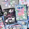 Infeel.Me Série Paraíso Desbotado Livro de Adesivos de Filme Glitter Autoadesivo Material para Diário Estilo Ins Livro de Adesivos