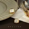 Pendientes Cuadrados Cepillados de Diamante Azul Estilo Corte Francés, Pendientes de Diseño de Nicho Retro de Lujo Ligero, Accesorios para Orejas Extremadamente Hermosos