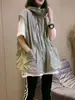 Estilo europeu 2026 novo cardigã casual solto com zíper feminino colete sem mangas com capuz top colete fino moderno