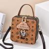 Bolso de Moda Elegante para Teléfono Móvil de Cuero Genuino 2024 Nuevo Lindo Portátil Cruzado Mini Bolso Pequeño Cuadrado para Mujer Celebridad de Internet